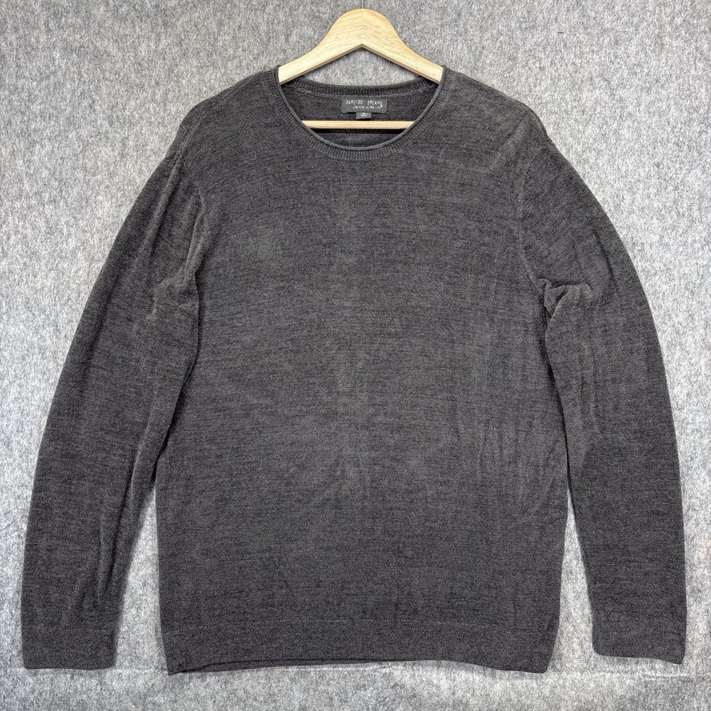 Barefoot Dreams CozyChic Ultra Lite Roll Neck Pullover Sweater Men's Medium Gray